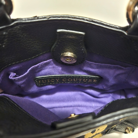 Juicy Couture - Beverly Mini Daydreamer Purse in Black & Gold Leopard Print - Picture 7 of 12